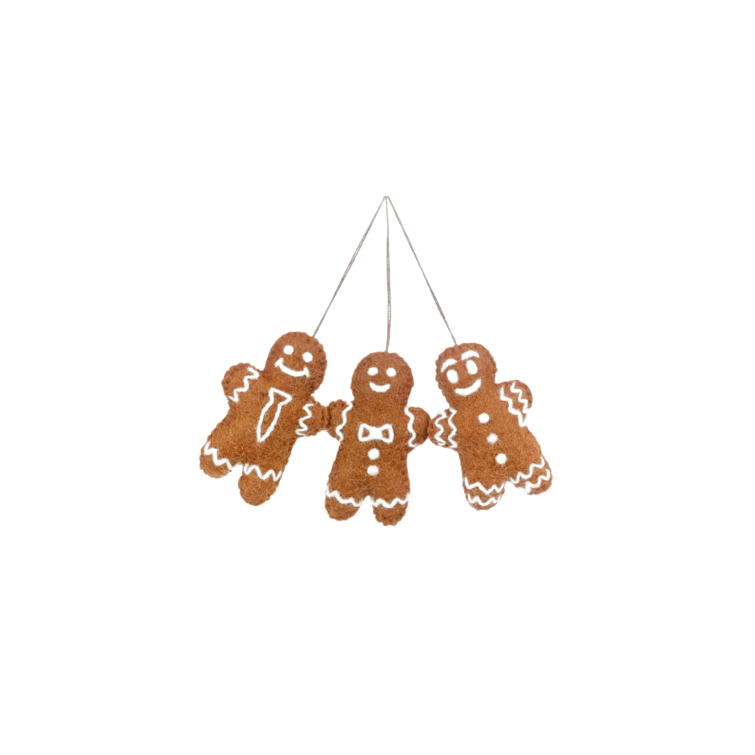 Felt Tree Decoration - Gingerbread Friends (Set of 3)